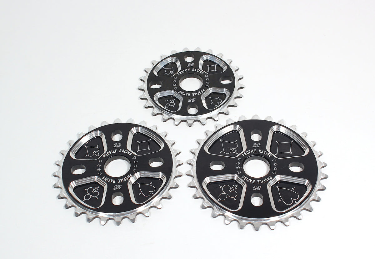 パーツ profile racing blackjack sprocket 30t Profile Racing Blackjack Sprocket (Black) (30T) - Dan's Comp