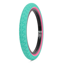 Load image into Gallery viewer, Rant Squad Tire Pair - Teal / pink Sidewall