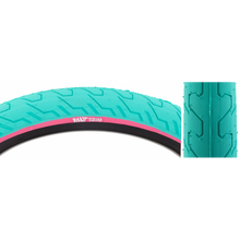 Load image into Gallery viewer, Rant Squad Tire Pair - Teal / pink Sidewall