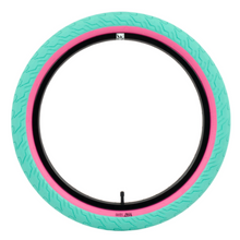 Load image into Gallery viewer, Rant Squad Tire Pair - Teal / pink Sidewall