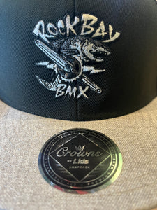Rock Bay BMX Snap Back Hat - Black / Grey