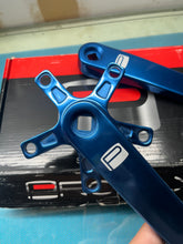 Load image into Gallery viewer, Promax SQ-1 Square Taper Crank Set - 5 bolt 110 bcd - Blue 140mm
