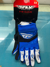 Load image into Gallery viewer, Fly Racing F-16 Race Gloves Size 8/S - Blue/ White
